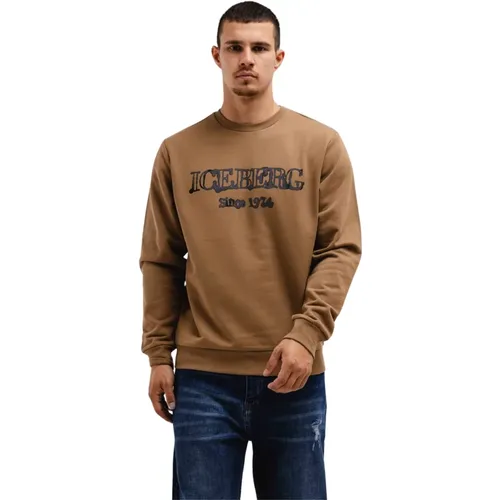 Logo Pullover Braun Herren Iceberg - Iceberg - Modalova