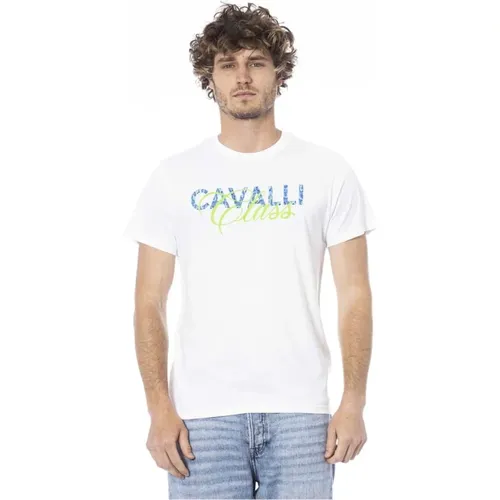 T-Shirt mit Logo-Print , Herren, Größe: L - Cavalli Class - Modalova