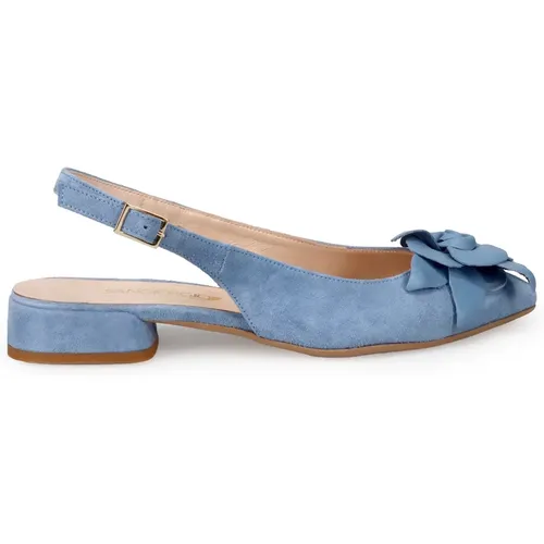 Klare Blaue Flache Schuhe Eleganter Stil , Damen, Größe: 39 EU - Sangiorgio - Modalova