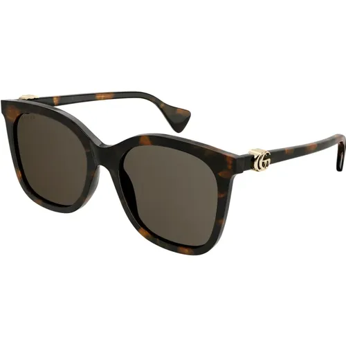 Sunglasses Gg1071S 002 havana havana , female, Sizes: 55 MM - Gucci - Modalova