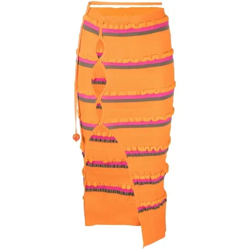 Ribbed-Knit Stripe Skirt , female, Sizes: S - Jacquemus - Modalova