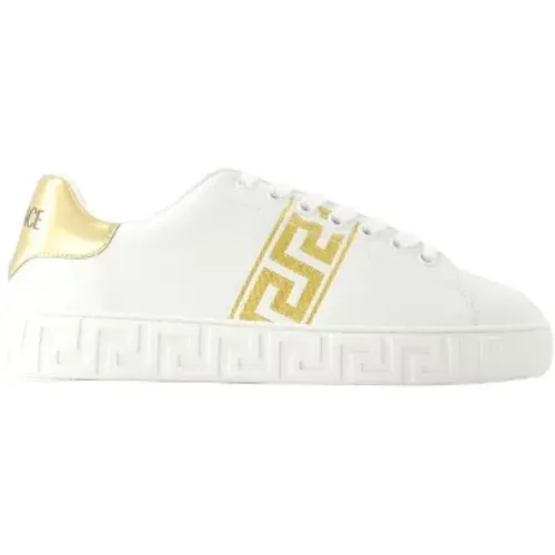 Pre-owned Leather sneakers , female, Sizes: 4 UK - Versace Pre-owned - Modalova