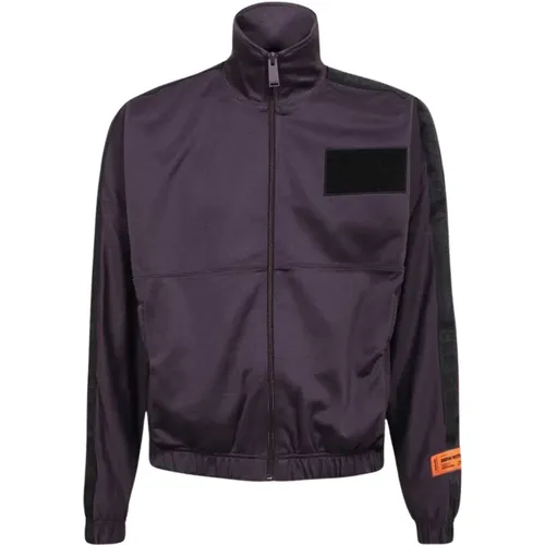 Sportlicher Nylon-Sweatshirt mit Logo-Bändern , Herren, Größe: S - Heron Preston - Modalova