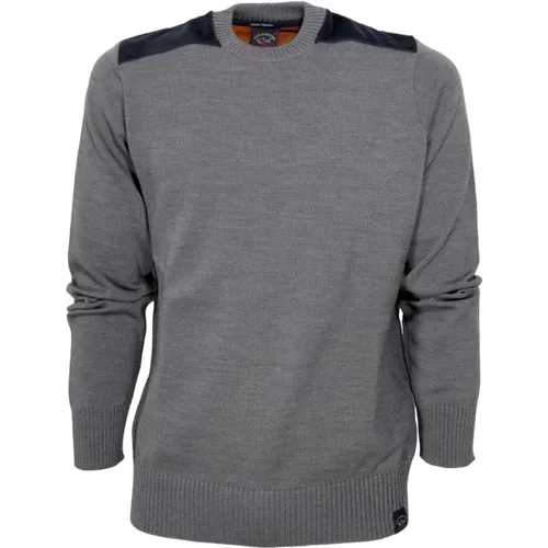 Men`s Crew Neck Wool Sweater 13311058 , male, Sizes: 2XL, M, 3XL - PAUL & SHARK - Modalova
