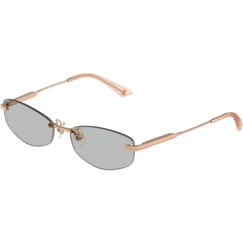 Sonnenbrille in Roségold mit hellgrauen Gläsern - Jimmy Choo - Modalova