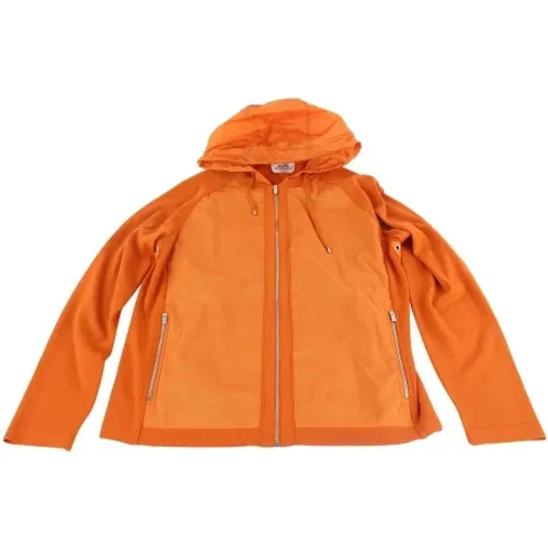 Pre-owned Fabric outerwear , female, Sizes: L - Hermès Vintage - Modalova