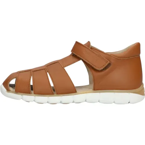 Jungen Sandalen 1261 Cognac Leder - Pom Pom - Modalova