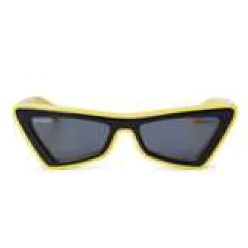 Gelb Orange Sonnenbrille - Stilvoll und Bequem , Damen, Größe: 55 MM - Off White - Modalova
