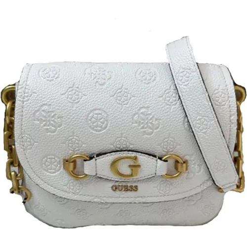 Weiße Damenhandtasche mit 3D-Logo - Guess - Modalova