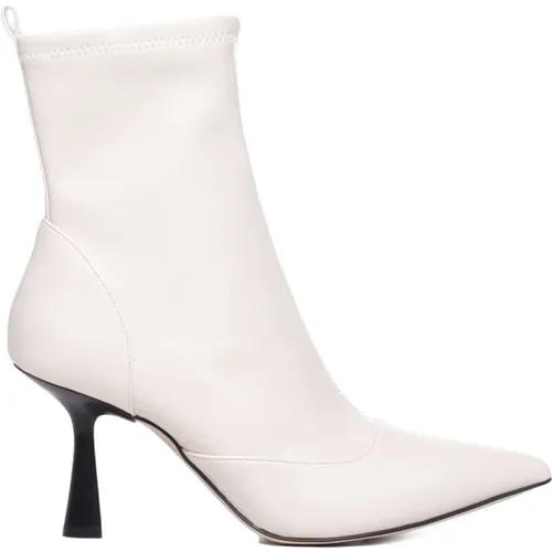 Calfskin Boots with Sculpted Heel , female, Sizes: 4 1/2 UK - Michael Kors - Modalova