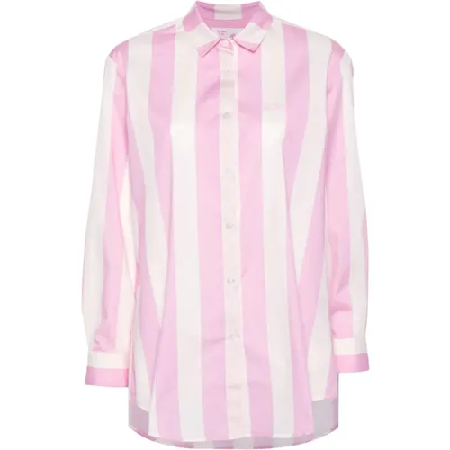 Pink Striped Shirt Classic Collar , female, Sizes: S, XS - MC2 Saint Barth - Modalova