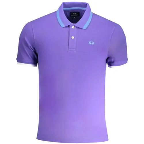 Lila Cotton Polo Shirt , male, Sizes: XL, S, M, 3XL, 2XL, L - LA MARTINA - Modalova