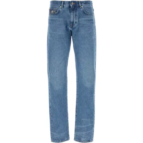 Klassische Denim Jeans , Herren, Größe: W32 - Versace - Modalova