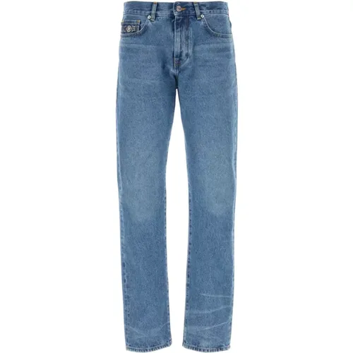 Klassische Denim Jeans , Herren, Größe: W33 - Versace - Modalova