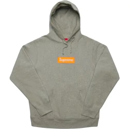 Grey Box Logo Hoodie Limited Edition , male, Sizes: M, L, S, XL - Supreme - Modalova