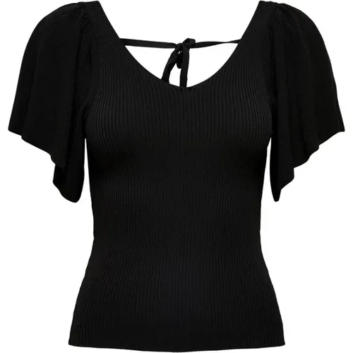Rück Pullover T-Shirt Frühling/Sommer Kollektion , Damen, Größe: S - Only - Modalova