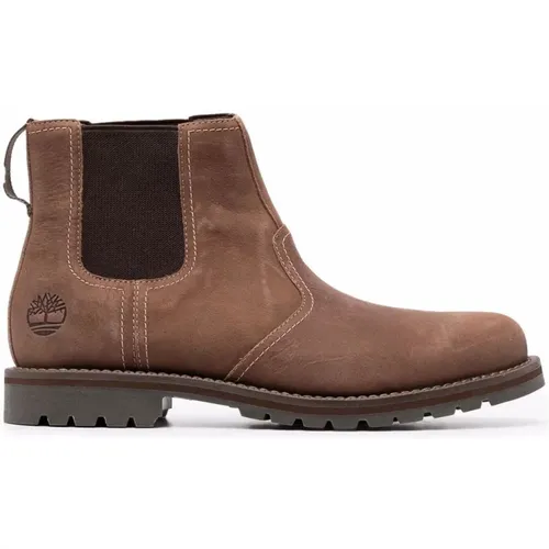 Braune Wildleder Chelsea Stiefeletten , Herren, Größe: 45 1/2 EU - Timberland - Modalova