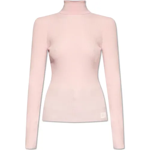 Woll Rollkragenpullover , Damen, Größe: M - Burberry - Modalova