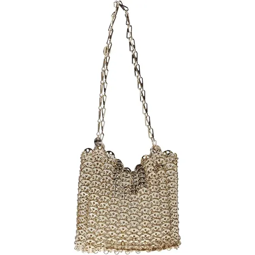 Light Gold Shoulder Bag , female, Sizes: ONE SIZE - Paco Rabanne - Modalova