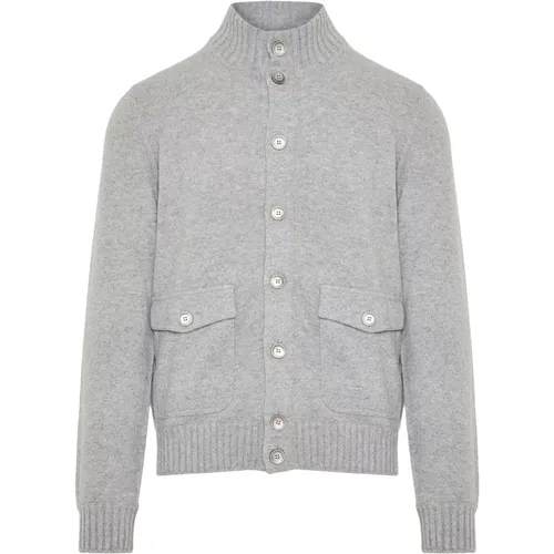 Luxury Cashmere Cardigan, Made in Italy , male, Sizes: 2XL, L, XL - Gran Sasso - Modalova