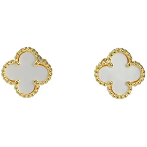 Pre-owned Gold earrings , female, Sizes: ONE SIZE - Van Cleef & Arpels Pre-owned - Modalova