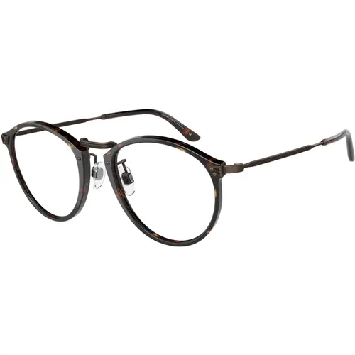 Dark Havana Eyewear Frames AR 318M,Gebürstetes Schwarz Brillengestell AR 318M - Giorgio Armani - Modalova