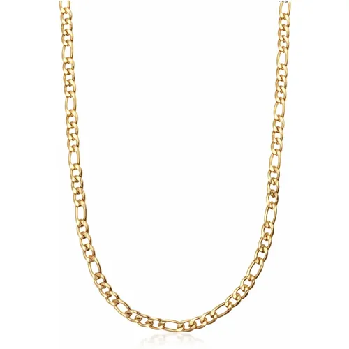 Mens Gold Figaro Chain in 6mm , male, Sizes: 2XL - Nialaya - Modalova