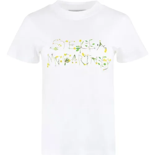 Baumwoll-T-Shirt mit Logo - Stella Mccartney - Modalova