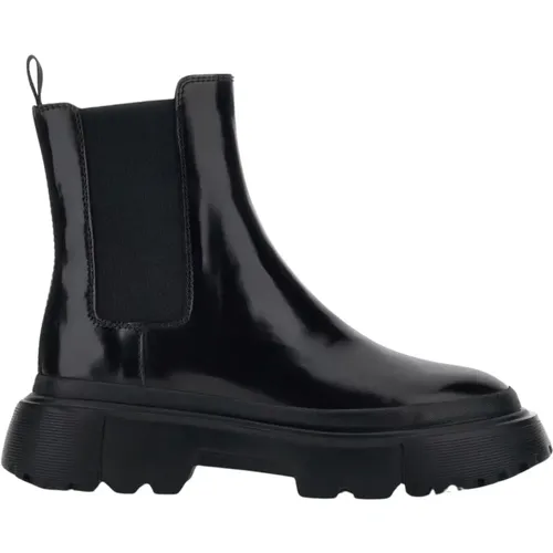 Moderne Chelsea Boot mit Carrarmato Sohle , Damen, Größe: 37 1/2 EU - Hogan - Modalova