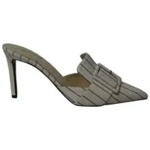 Pre-owned Cotton heels , female, Sizes: 6 1/2 UK - Aquazzura Pre-owned - Modalova