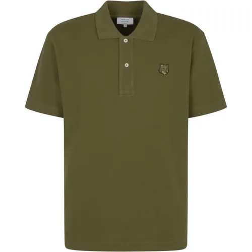 Bold Fox Head Patch Polo Shirt , male, Sizes: L, M, S, XL, 2XL - Maison Kitsuné - Modalova