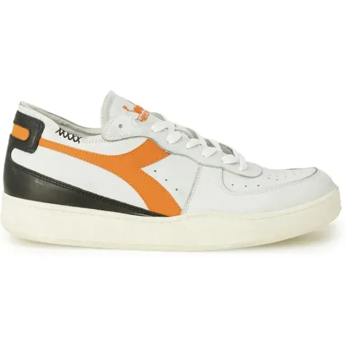 Sportliche Leder-Sneakers Orange Gummisohle - Diadora - Modalova