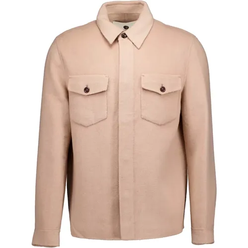 Camel Overshirt for Men , male, Sizes: 2XL, XL, S, M, L - Alter Ego - Modalova