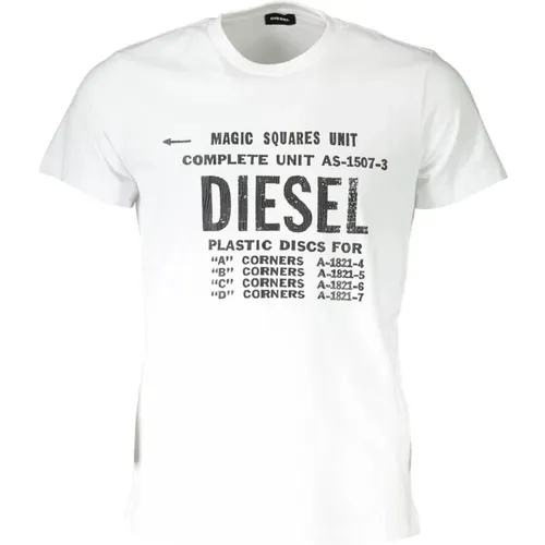 Bedrucktes Crew Neck T-Shirt Herren , Herren, Größe: 2XL - Diesel - Modalova