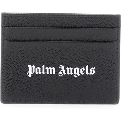 Kartenhalter aus Leder mit kontrastierendem Logo - Palm Angels - Modalova