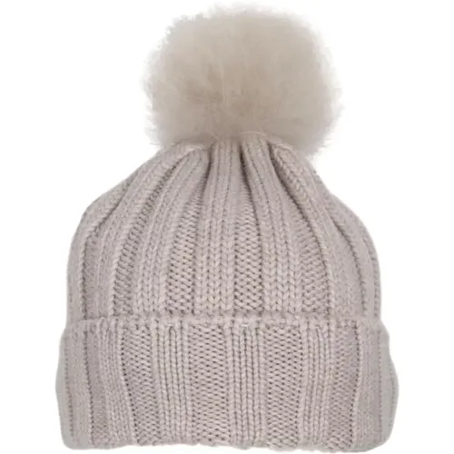 Beanie with Pom Pom , unisex, Sizes: M, S - Woolrich - Modalova