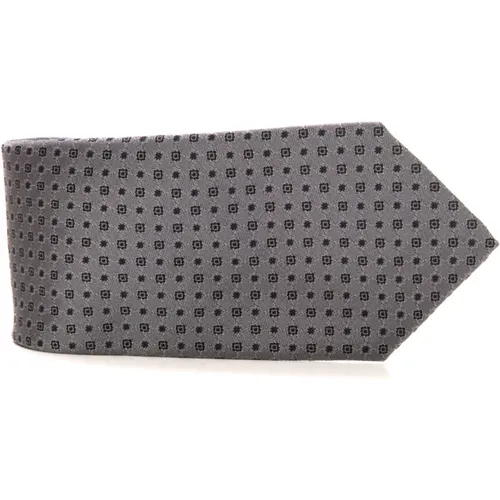 Silk Micro Print Tie , male, Sizes: ONE SIZE - Canali - Modalova