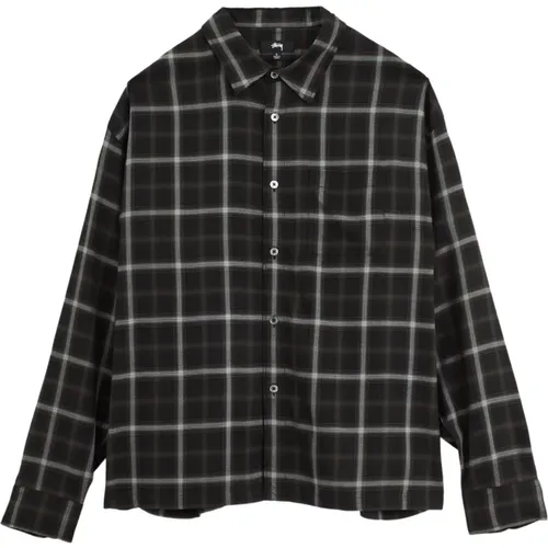 Shadow Plaid Rayon Hemd , Herren, Größe: M - Stüssy - Modalova