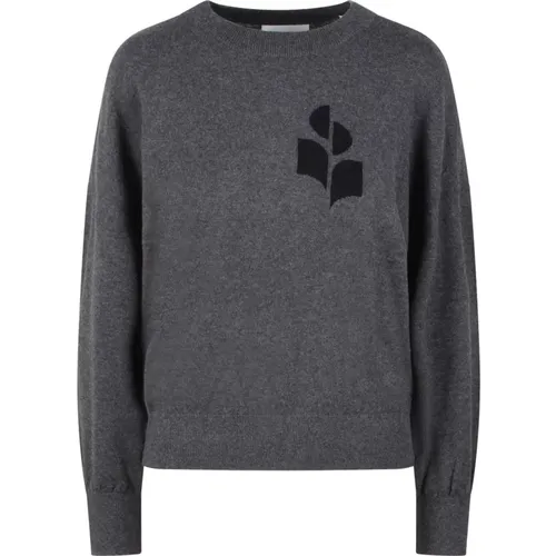 Contrasting Logo Crew Neck Sweater , female, Sizes: 3XS, 2XS - Isabel Marant Étoile - Modalova