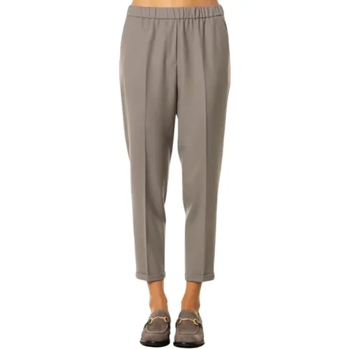 Rosalba Wool Blend Pants - Light Grey , female, Sizes: S, XL - Antonelli Firenze - Modalova
