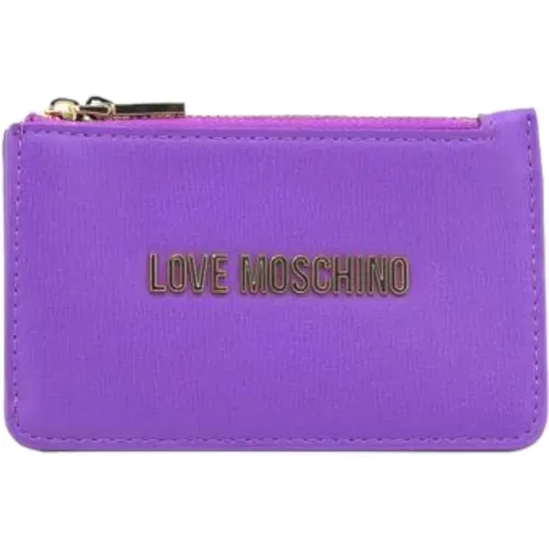 Zip Wallet , female, Sizes: ONE SIZE - Love Moschino - Modalova