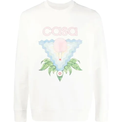 Organische Baumwolle Memphis Bedruckter Sweatshirt - Casablanca - Modalova