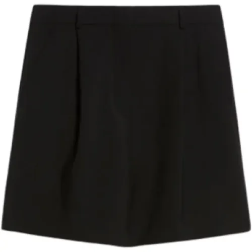 Ausgestellte Schwarze Wollhose , Damen, Größe: XS - Max Mara Weekend - Modalova