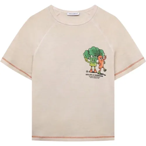 Kinder T-Shirt mit Gemüsedruck - Dolce & Gabbana - Modalova