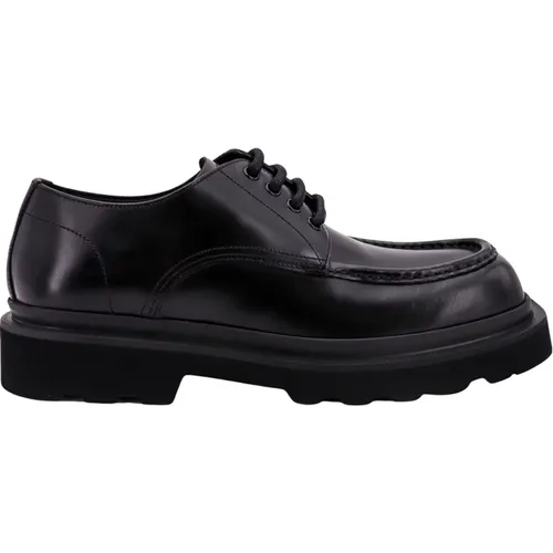 Italian Leather Lace-Up Shoe , male, Sizes: 10 UK, 7 UK, 8 UK, 9 UK, 6 UK, 11 UK - Dolce & Gabbana - Modalova