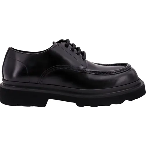 Italienischer Lederschnürschuh , Herren, Größe: 42 EU - Dolce & Gabbana - Modalova