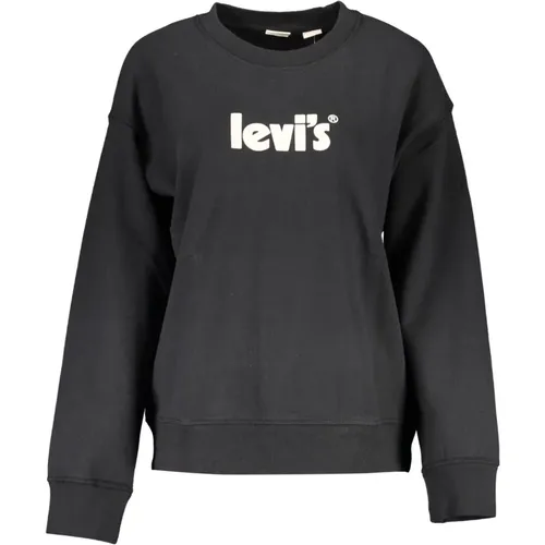Levi's, Schwarzer Baumwollpullover mit Logo-Print , Herren, Größe: S - Levis - Modalova