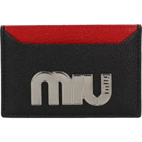 Pre-owned Leather wallets , female, Sizes: ONE SIZE - Miu Miu Pre-owned - Modalova