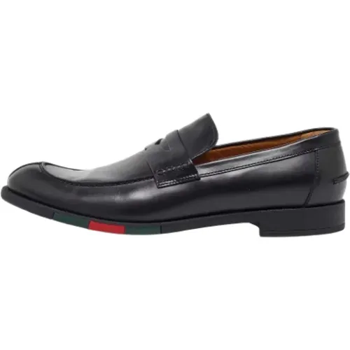 Pre-owned Leather flats , male, Sizes: 9 UK - Gucci Vintage - Modalova