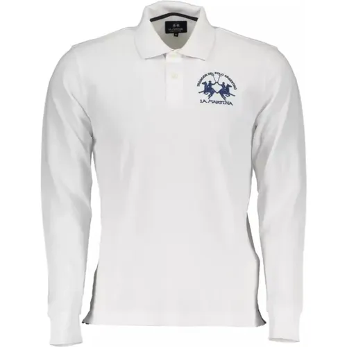 Weiße Baumwoll-Poloshirt mit Stickerei , Herren, Größe: 3XL - LA MARTINA - Modalova